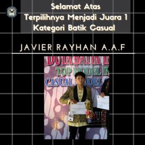Read more about the article Javier, Juara 1 Duta Batik Casual