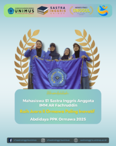 Mahasiswa Sastra Inggris UNIMUS Raih Juara II Ormawa Paling Inovatif Abdidaya PPK Ormawa 2025