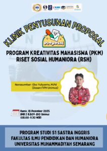 Program Studi S1 Sastra Inggris FIPH UNIMUS Selenggarakan Klinik Penyusunan Proposal PKM–RSH