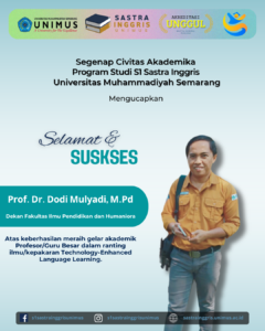 Dekan FIPH UNIMUS Raih Gelar Profesor dalam Bidang Technology-Enhanced Language Learning