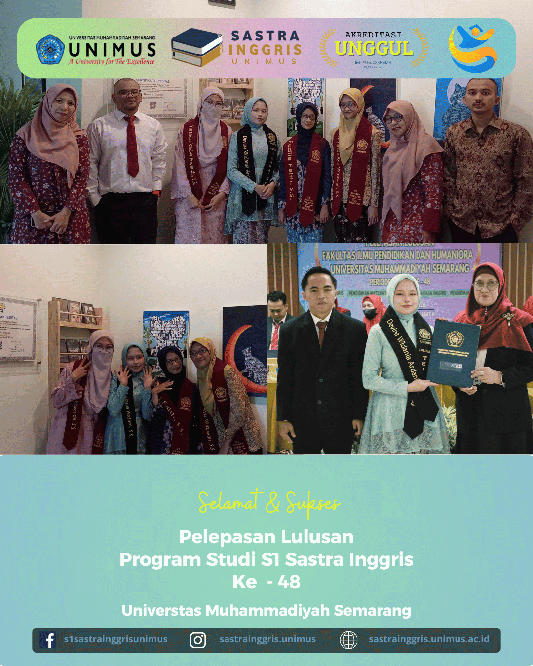 Read more about the article Pelepasan Lulusan ke-48 Program Studi S1 Sastra Inggris Universitas Muhammadiyah Semarang