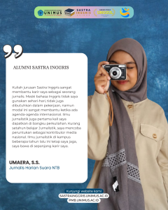Alumni Sastra Inggris Unimus Berkarier sebagai Jurnalis Harian Suara NTB