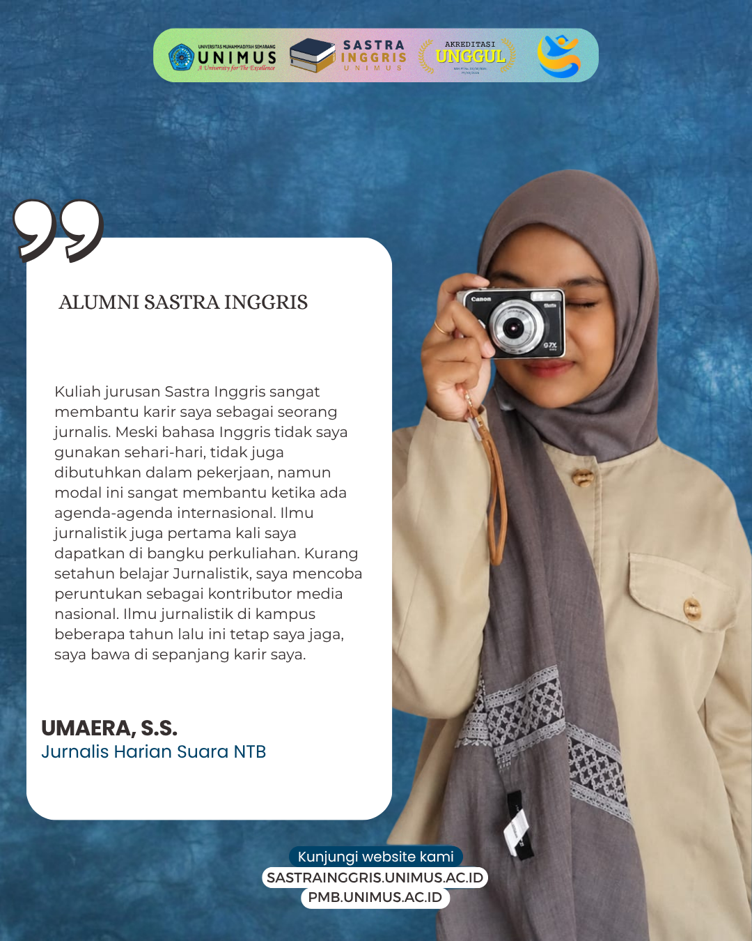 Read more about the article Alumni Sastra Inggris Unimus Berkarier sebagai Jurnalis Harian Suara NTB