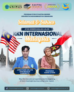 Mahasiswa Sastra Inggris Unimus Lolos Program KKN Internasional Malaysia