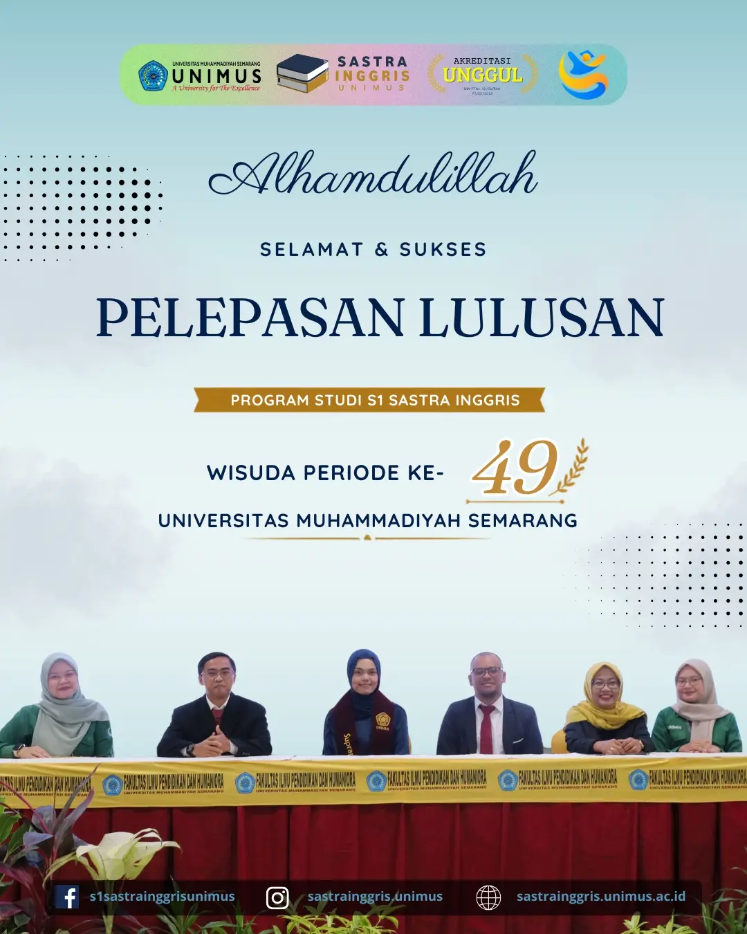 Read more about the article Suprapti, S.S. Ikuti Pelepasan Lulusan Sastra Inggris pada Wisuda ke-49 Unimus
